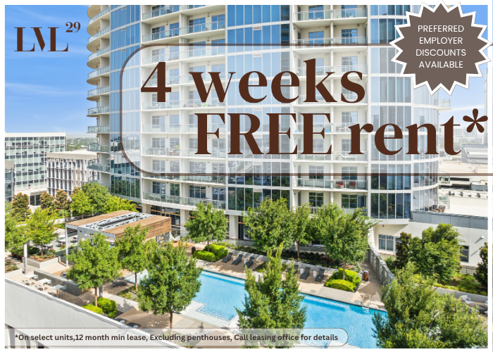  4 weeks free rent at The LVL 29